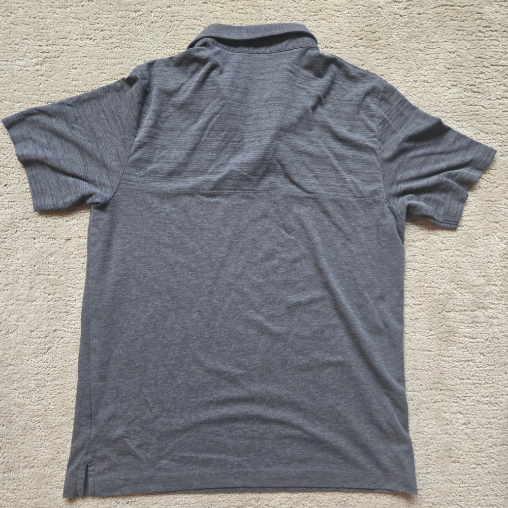 TravisMathew Mens Polo Shirt Lot of 2 Black Grey Striped Golf Size Large L - Picture 5 of 6
